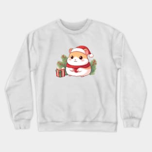 Cute Christmas Hamster Crewneck Sweatshirt